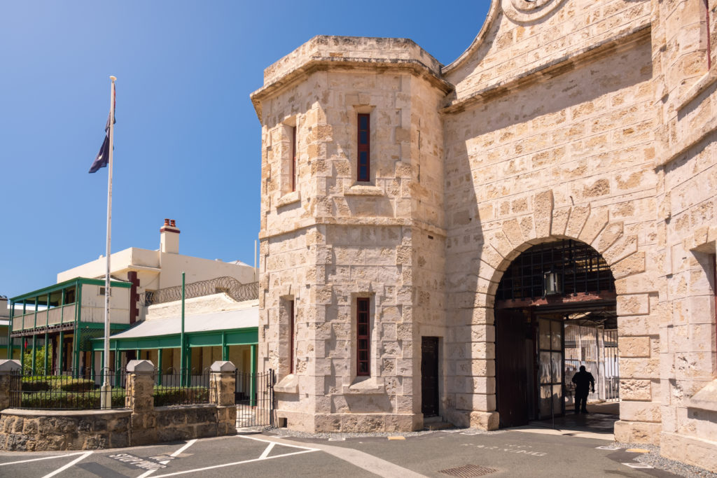 An image of the entrance to the prison at Fremantle Perth Western Australia