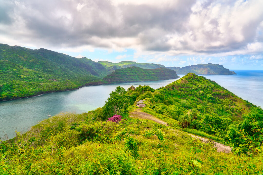 A view from a mountain in Nuku Hiva, Marquesas Islands